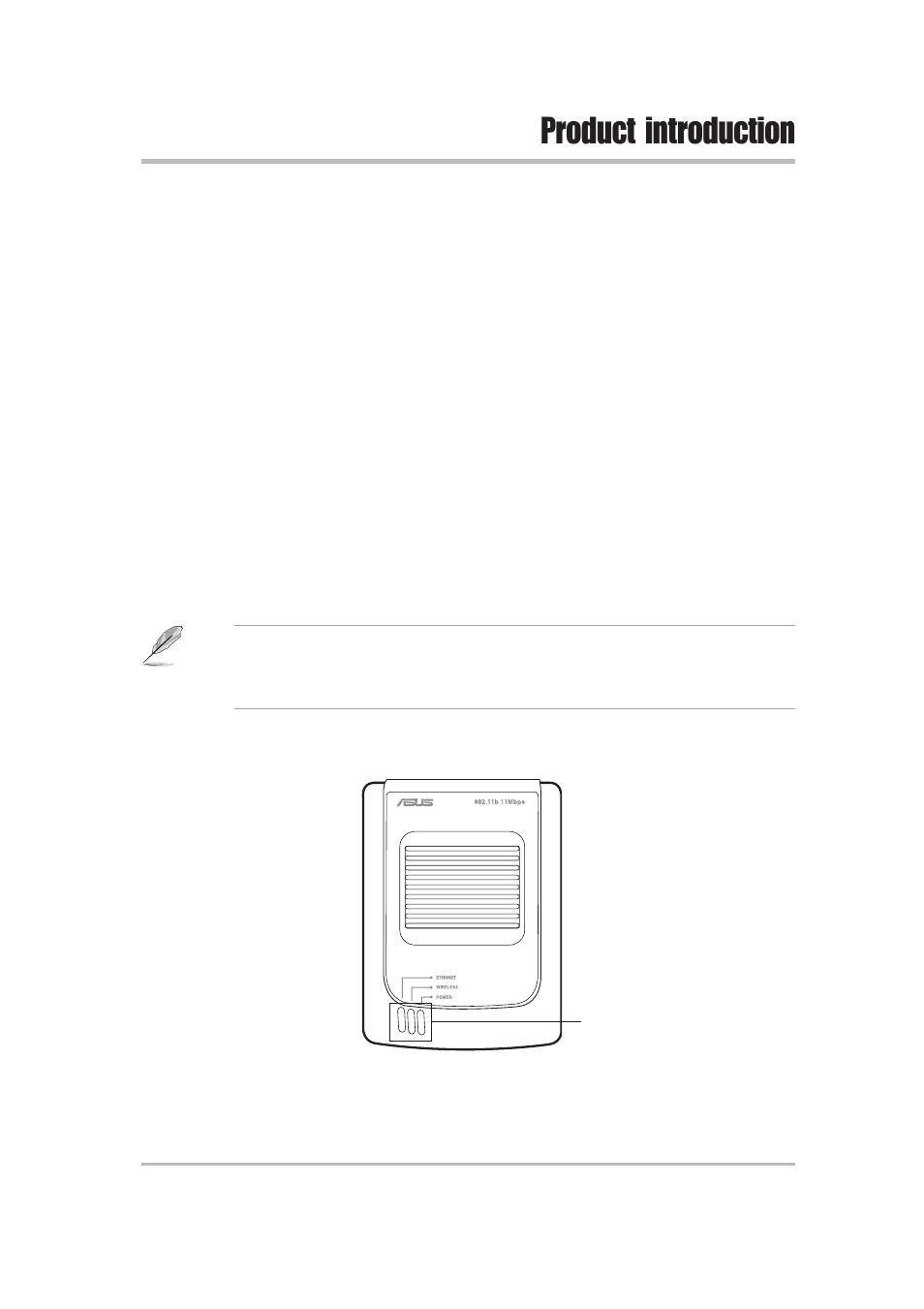 Product introduction, 3 features, 1 top view | Asus WL-330 User Manual | Page 13 / 74