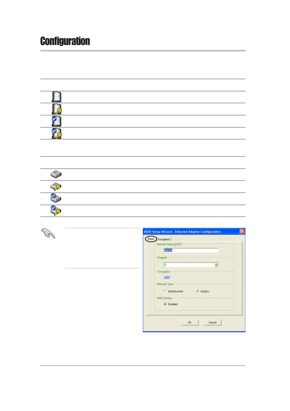 Configuration | Asus WL-330 User Manual | Page 34 / 74