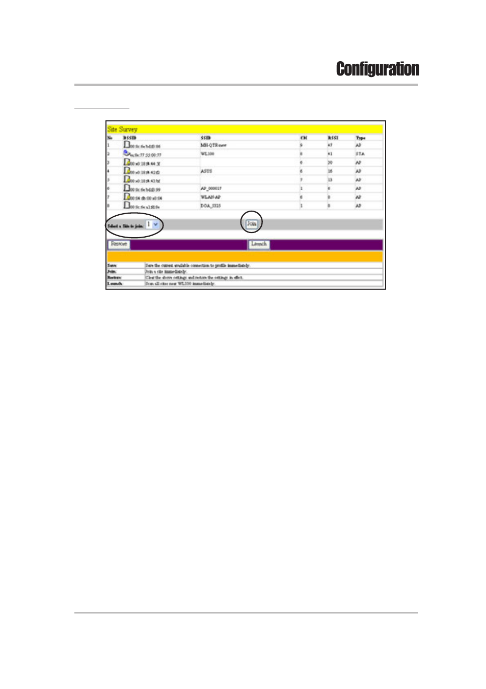 Configuration | Asus WL-330 User Manual | Page 59 / 74