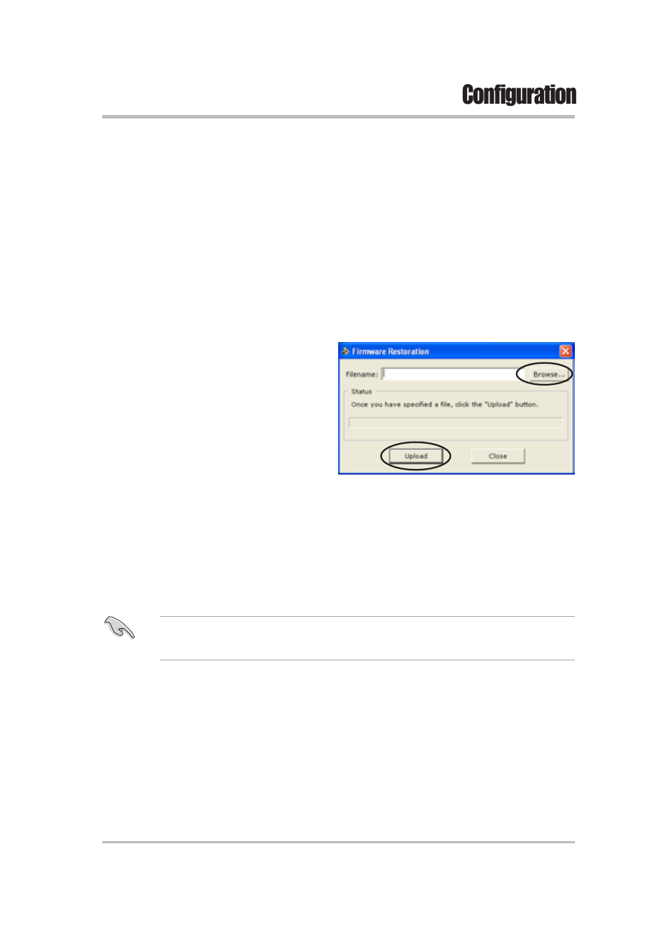 Configuration, 7 firmware restoration | Asus WL-330 User Manual | Page 63 / 74