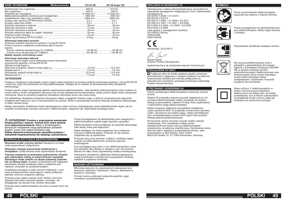 Polski | AEG KH 28 Super XE User Manual | Page 25 / 37