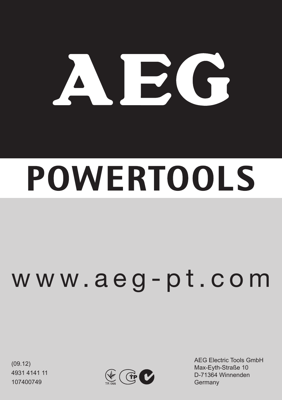 W w w . a e g - p t . c o m | AEG AP 250 ECP User Manual | Page 35 / 35