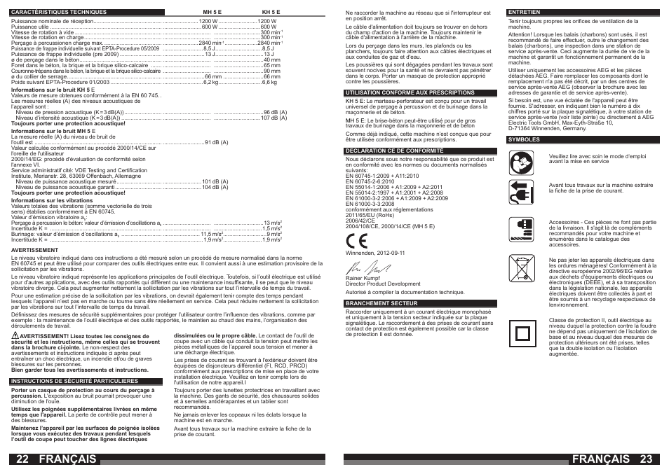 Français | AEG KH 5 E User Manual | Page 12 / 39