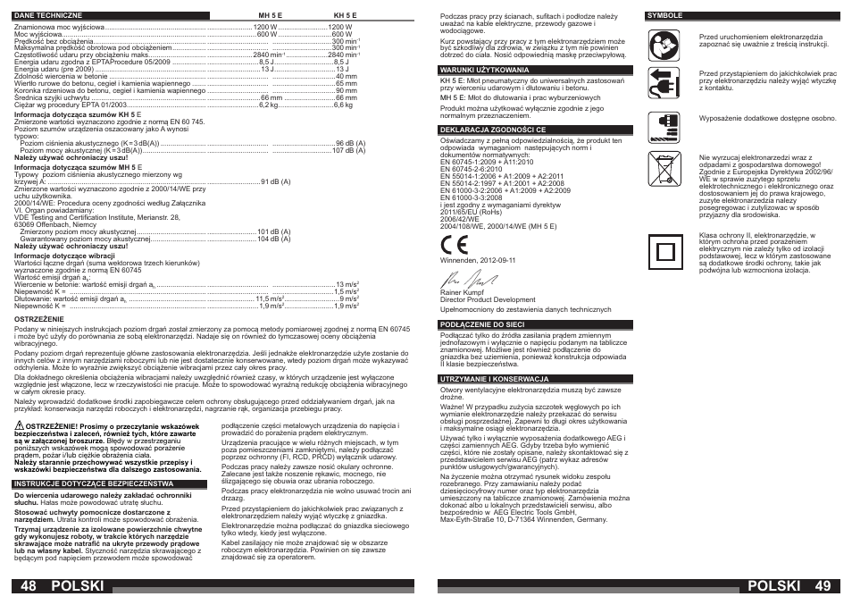 Polski | AEG KH 5 E User Manual | Page 25 / 39