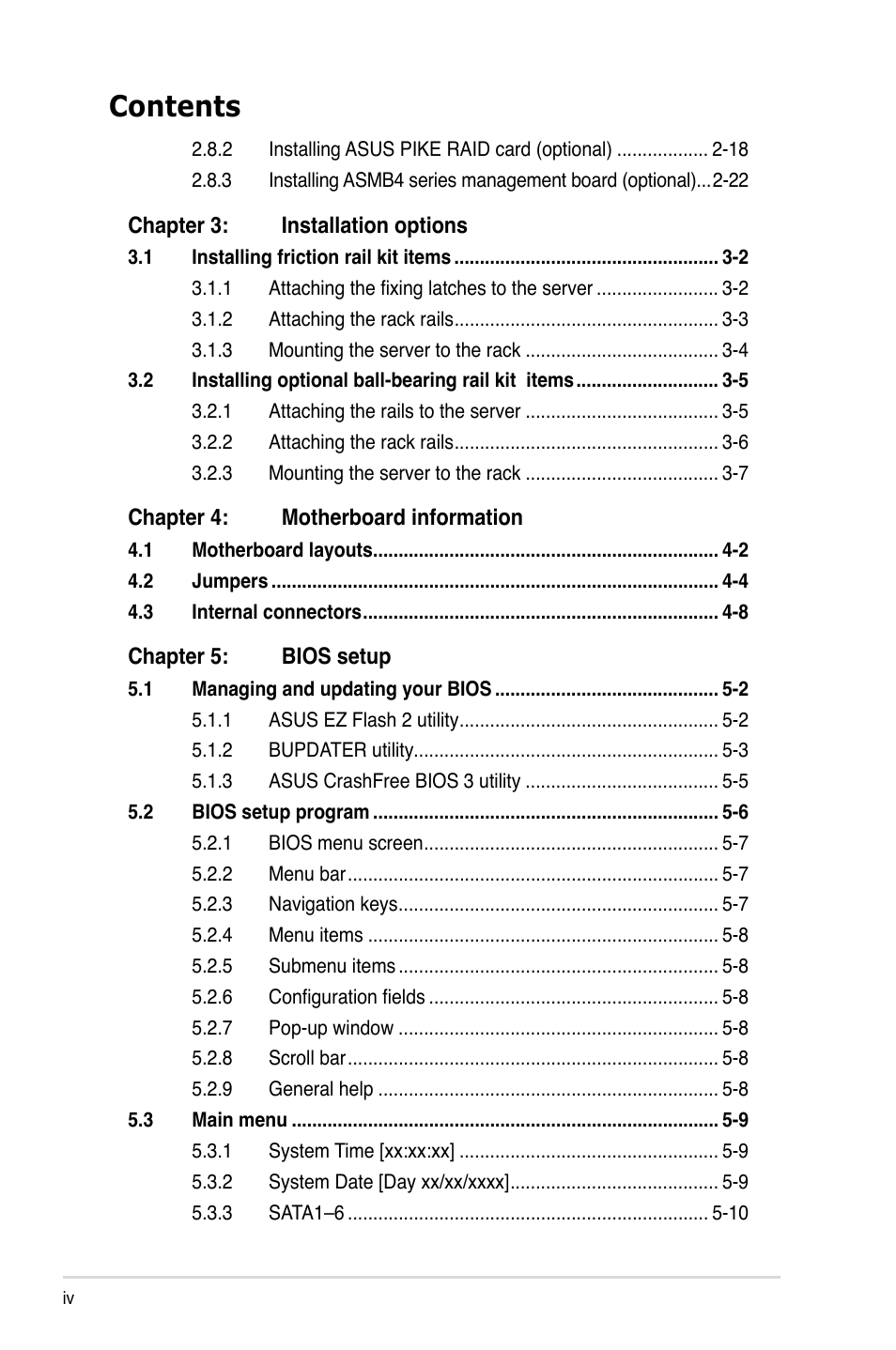 Asus PS4 User Manual | Page 4 / 142