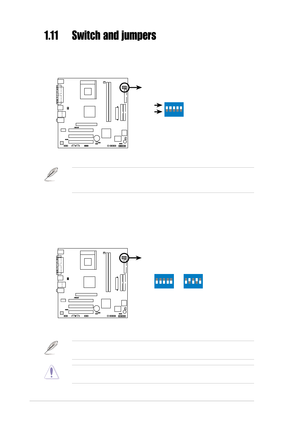 11 switch and jumpers, 14 chapter 1: product introduction | Asus A7V266-MX User Manual | Page 22 / 64