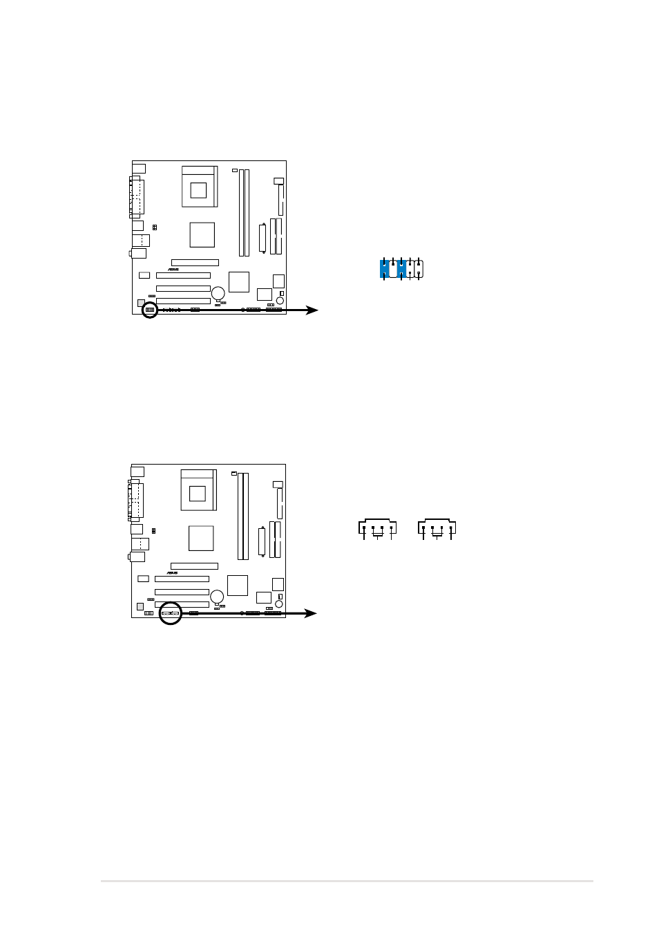 A7v266-mx front panel audio connector fp_audio, A7v266-mx internal audio connectors | Asus A7V266-MX User Manual | Page 29 / 64