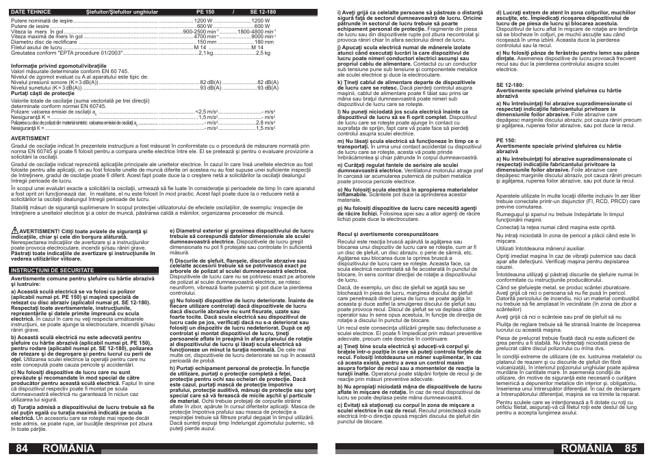 România | AEG SE 12-180 User Manual | Page 43 / 49