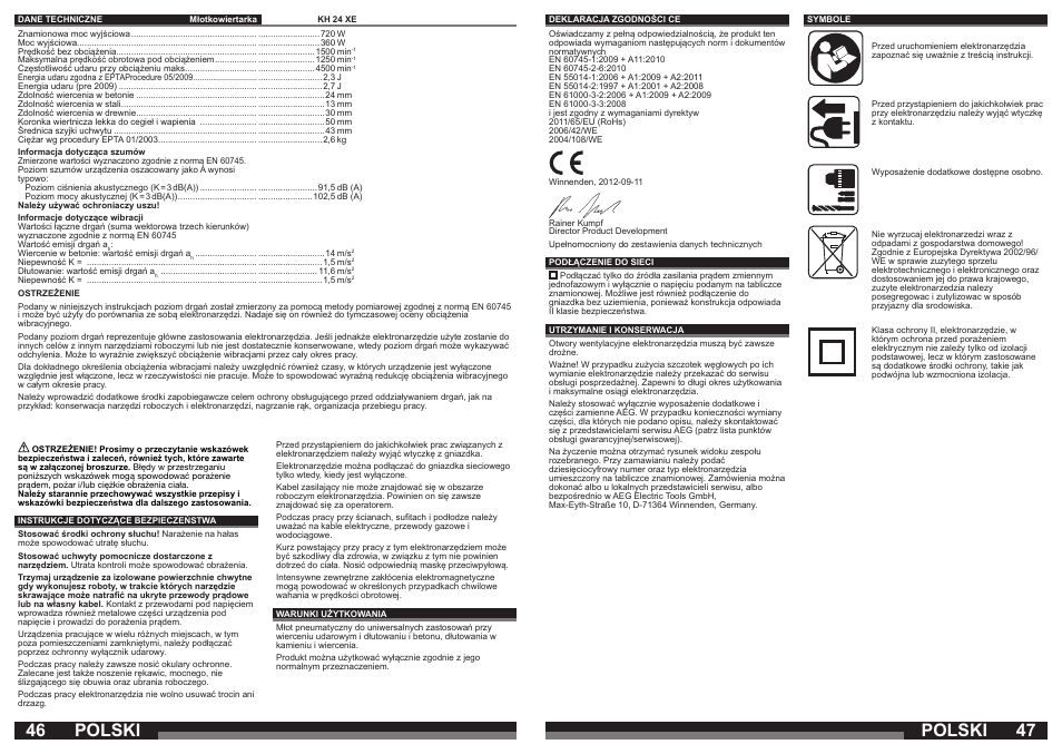 Polski | AEG KH 24 XE User Manual | Page 24 / 37