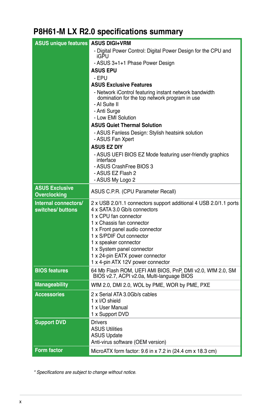 Asus E7241 User Manual | Page 10 / 78