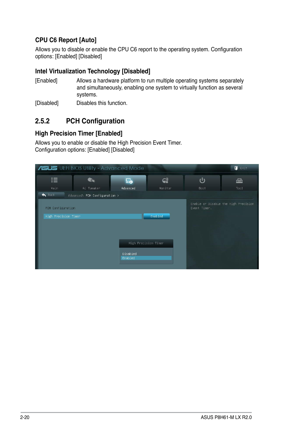 2 pch configuration, Pch configuration -20 | Asus E7241 User Manual | Page 62 / 78