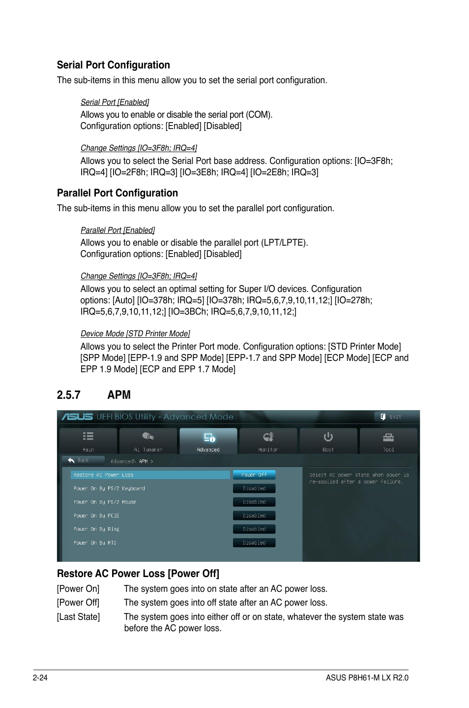 7 apm, Apm -24 | Asus E7241 User Manual | Page 66 / 78