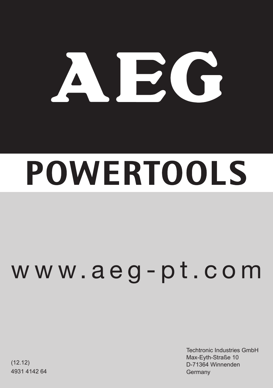 W w w . a e g - p t . c o m | AEG GS 500 E User Manual | Page 7 / 7