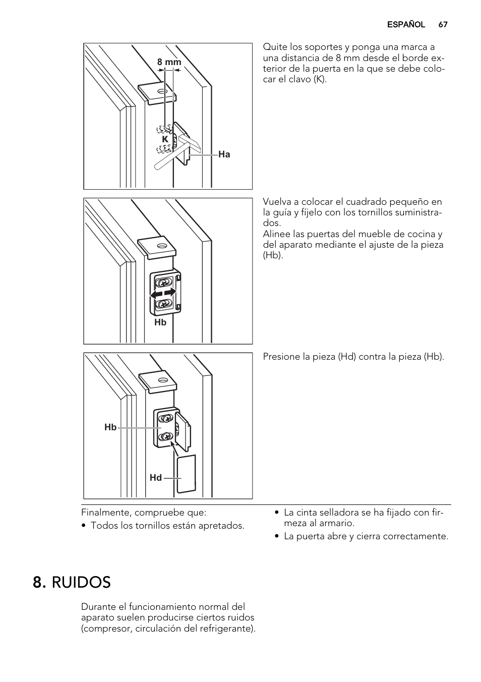 Ruidos | AEG SCS81800C0 User Manual | Page 67 / 72