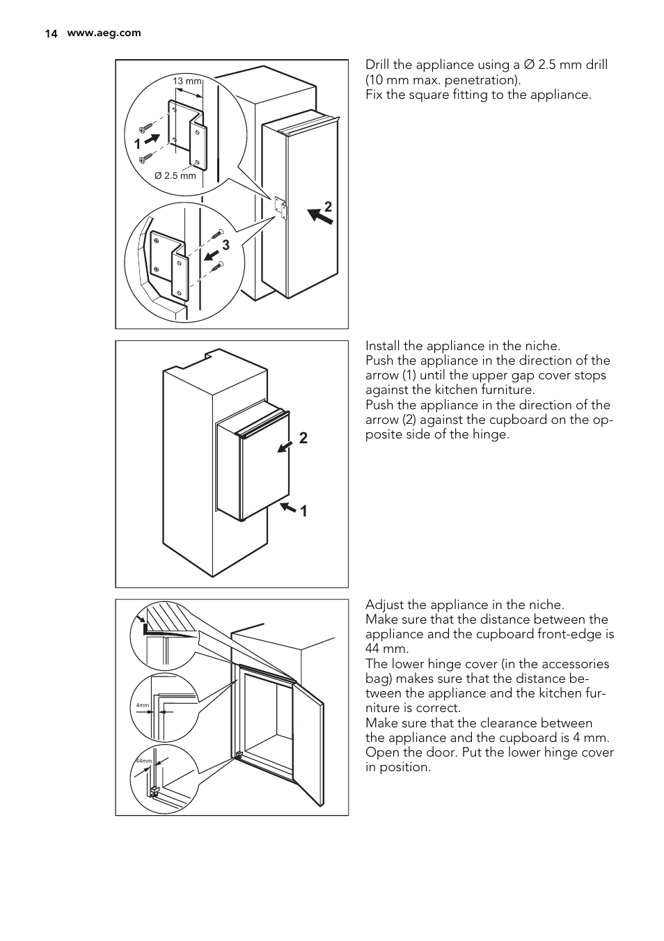 AEG SKS68240F0 User Manual | Page 14 / 64