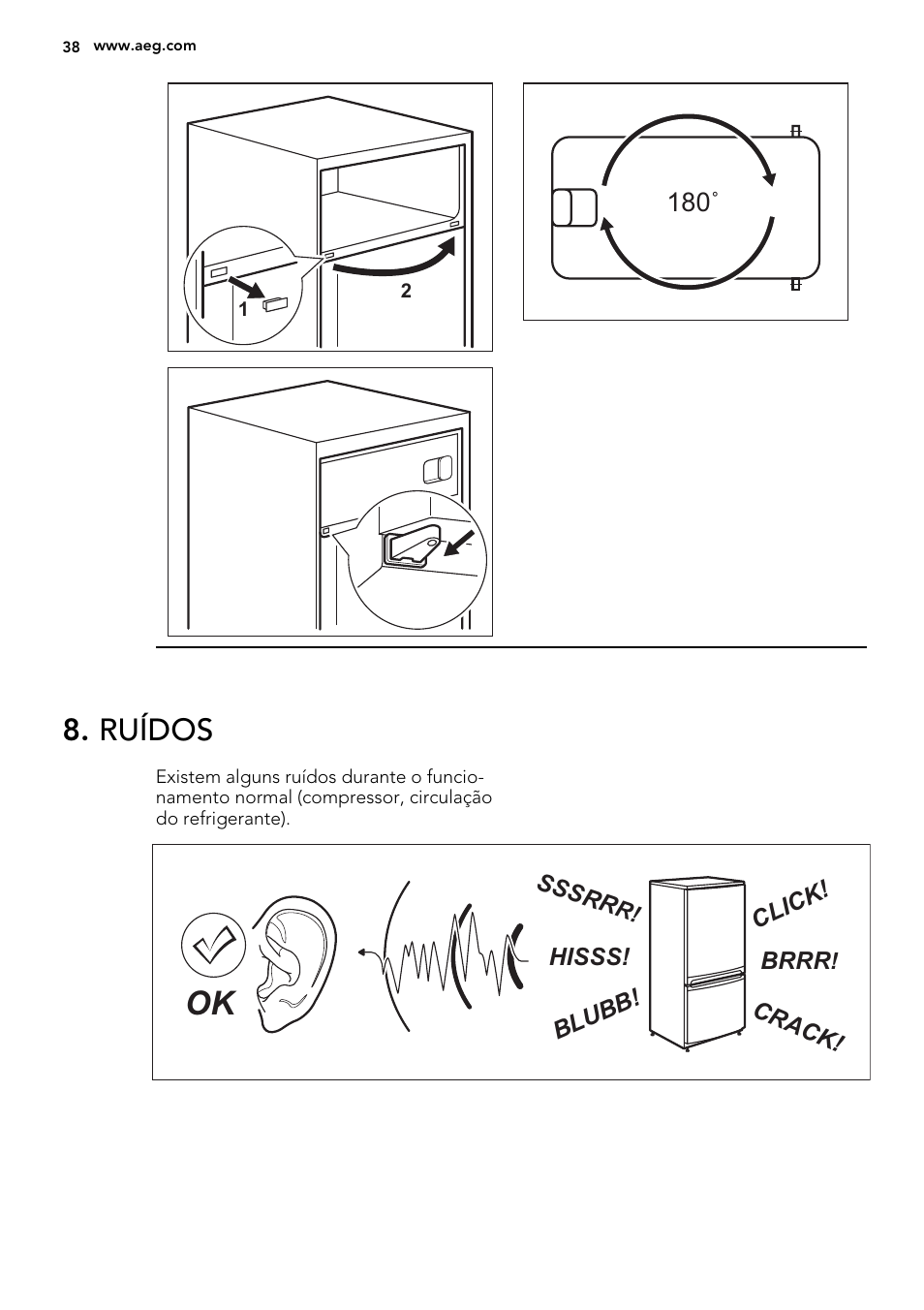 Ruídos | AEG SKS68240F0 User Manual | Page 38 / 64