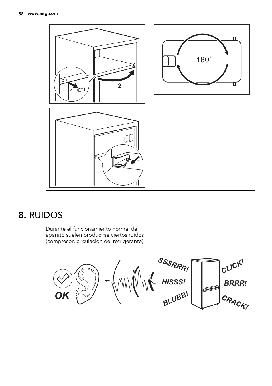 Ruidos | AEG SKS68240F0 User Manual | Page 58 / 64