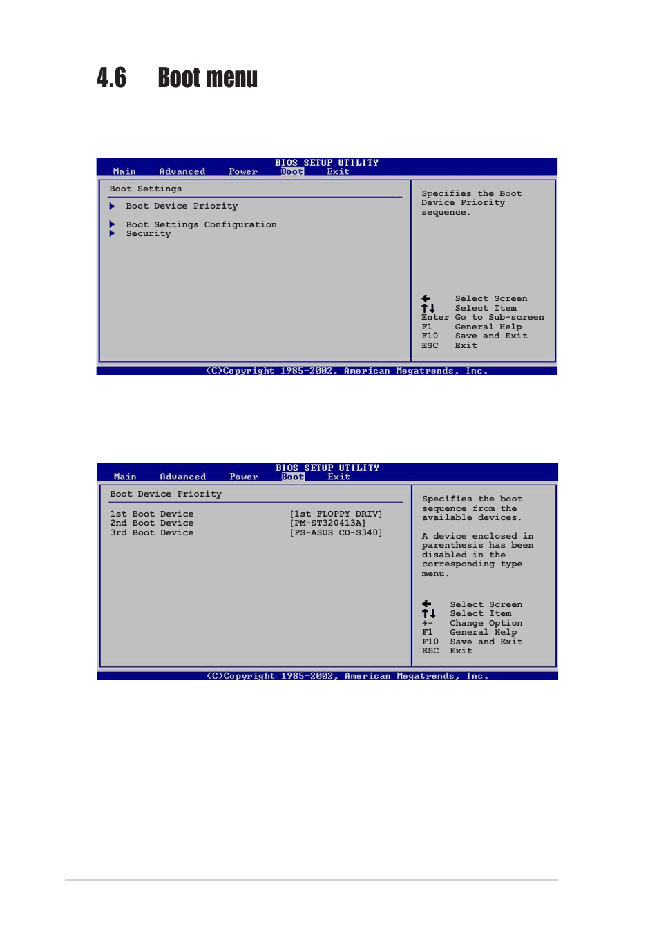 6 boot menu, 1 boot device priority, 1st ~ xxth boot device [1st floppy drive | Asus K8V User Manual | Page 100 / 144