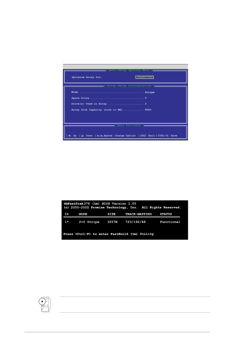 3 creating a raid 0 array (performance), 28 chapter 5: software support, And select “ performance ” with the space bar. the | Asus K8V User Manual | Page 136 / 144