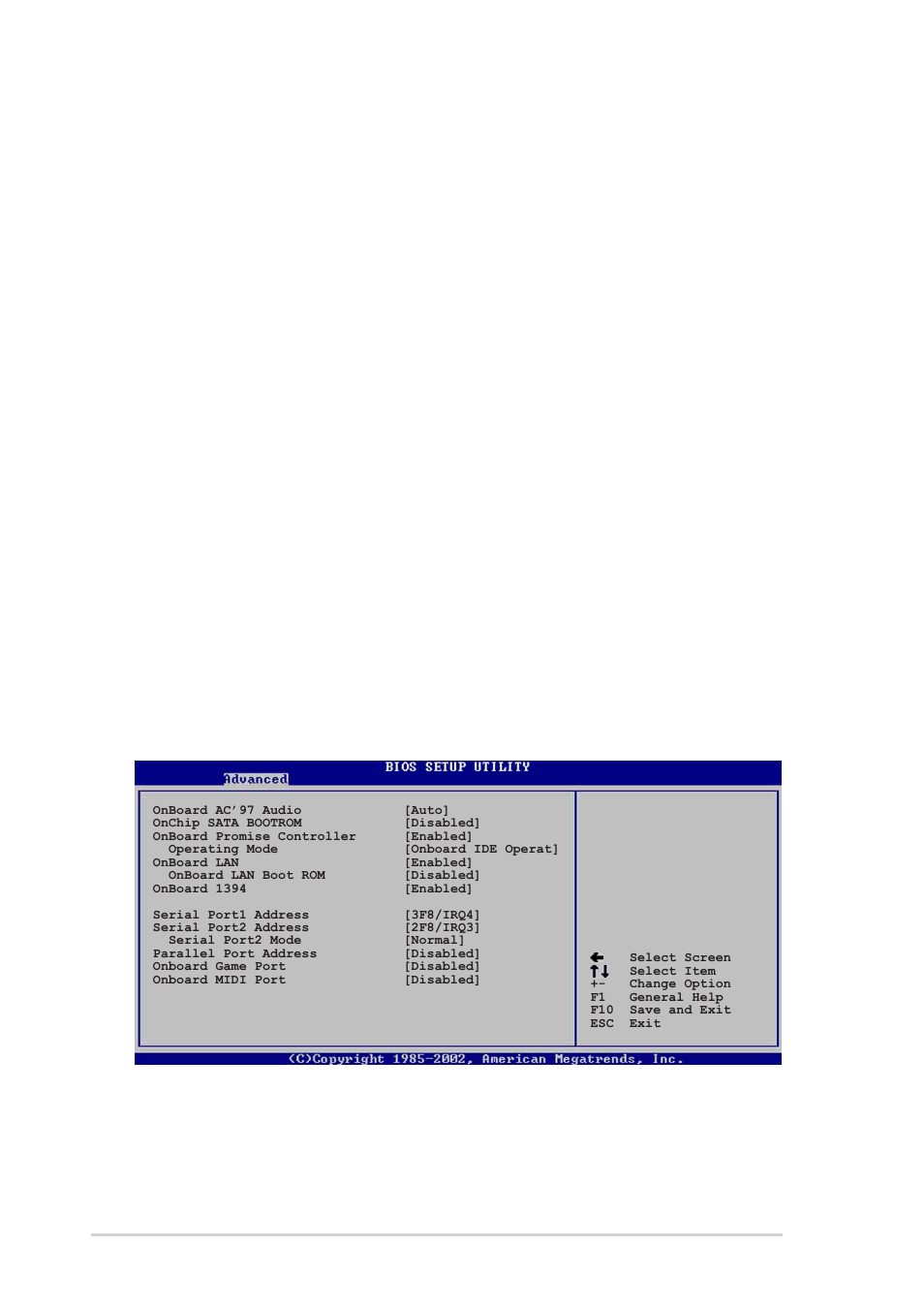 3 onboard devices configuration, Onboard ac’97 audio [auto, 22 chapter 4: bios setup | Asus K8V User Manual | Page 88 / 144