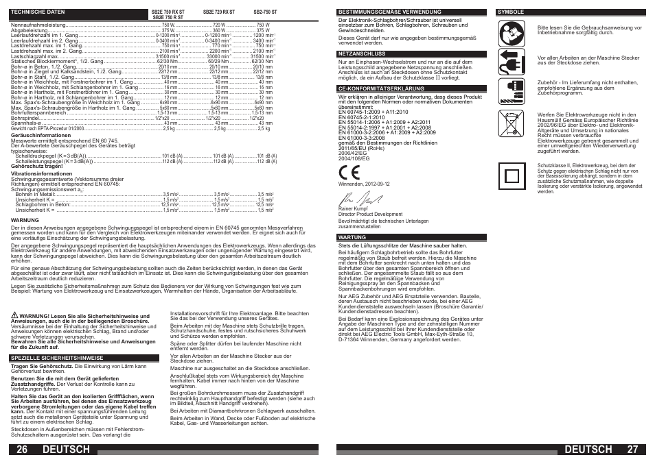 Deutsch | AEG SB2E 720 RX User Manual | Page 14 / 41