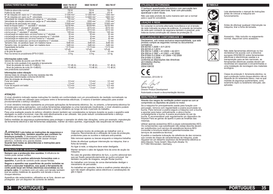 Portugues | AEG SB2E 720 RX User Manual | Page 18 / 41