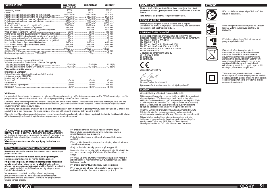 Česky | AEG SB2E 720 RX User Manual | Page 26 / 41