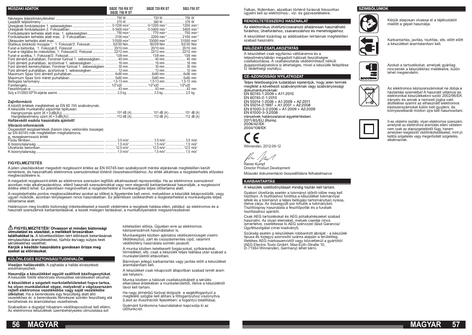 Magyar | AEG SB2E 720 RX User Manual | Page 29 / 41