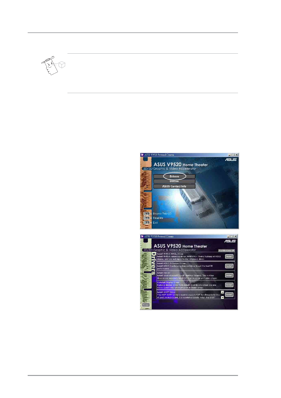 1 windows 98se | Asus V9520 User Manual | Page 14 / 48