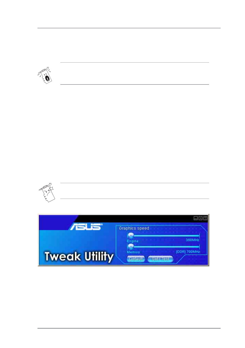 2 using asus tweak utility, 1 functions | Asus V9520 User Manual | Page 33 / 48