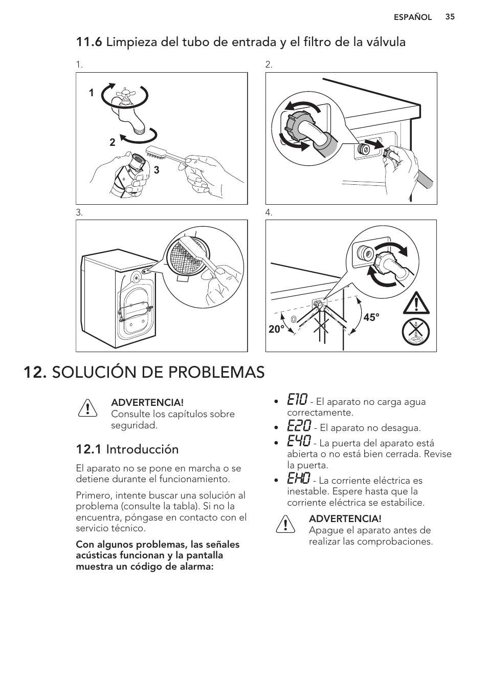 Solución de problemas, 1 introducción | AEG L62270FL User Manual | Page 35 / 40