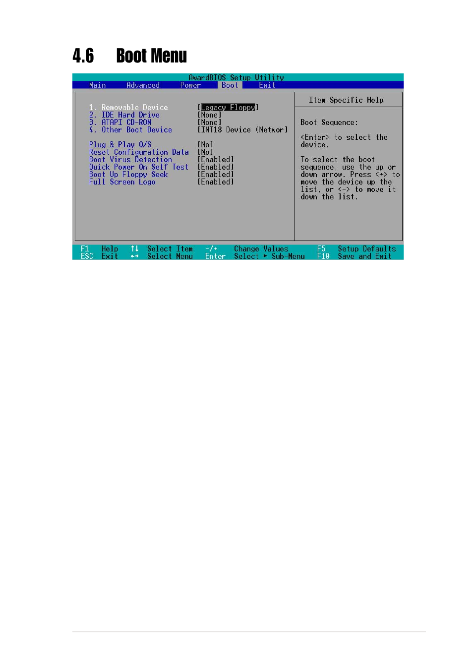 6 boot menu | Asus P4SDR-VM User Manual | Page 81 / 104