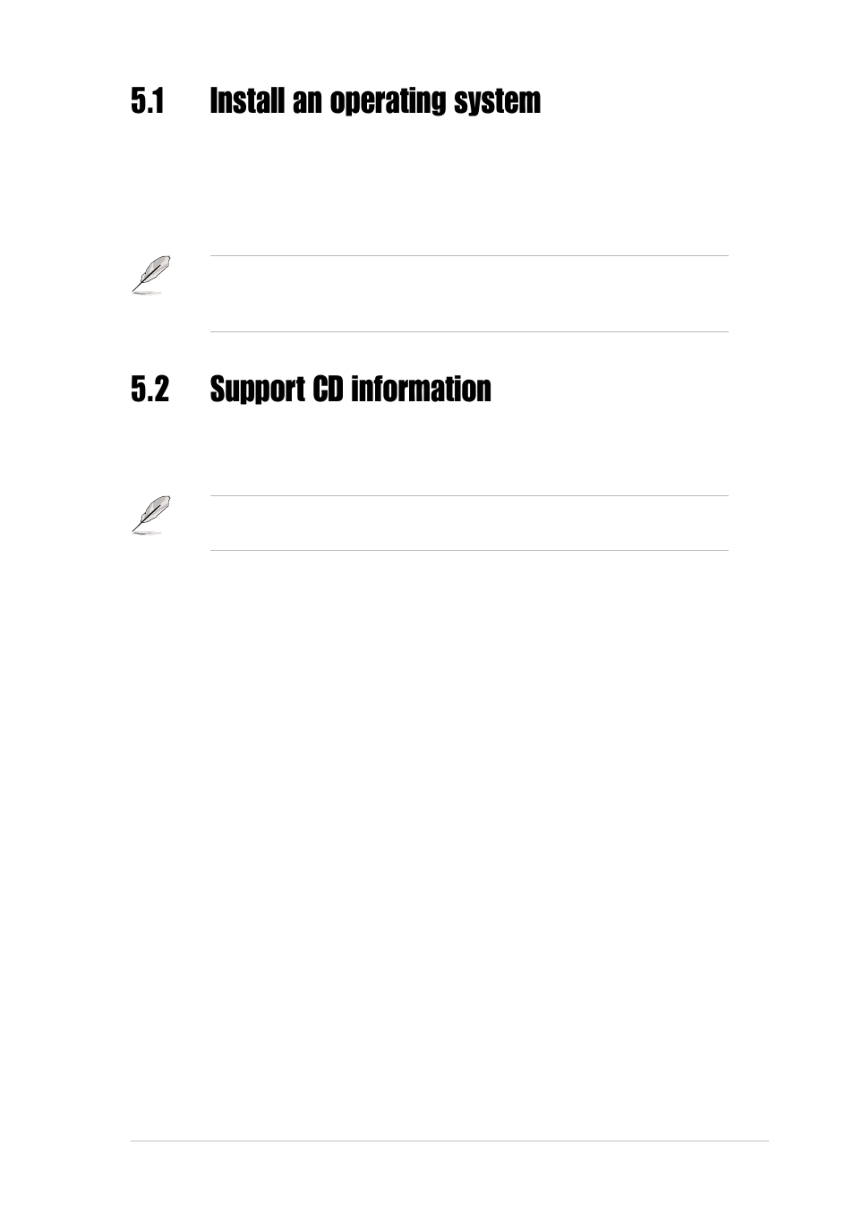 1 install an operating system, 2 support cd information | Asus P4SDR-VM User Manual | Page 87 / 104