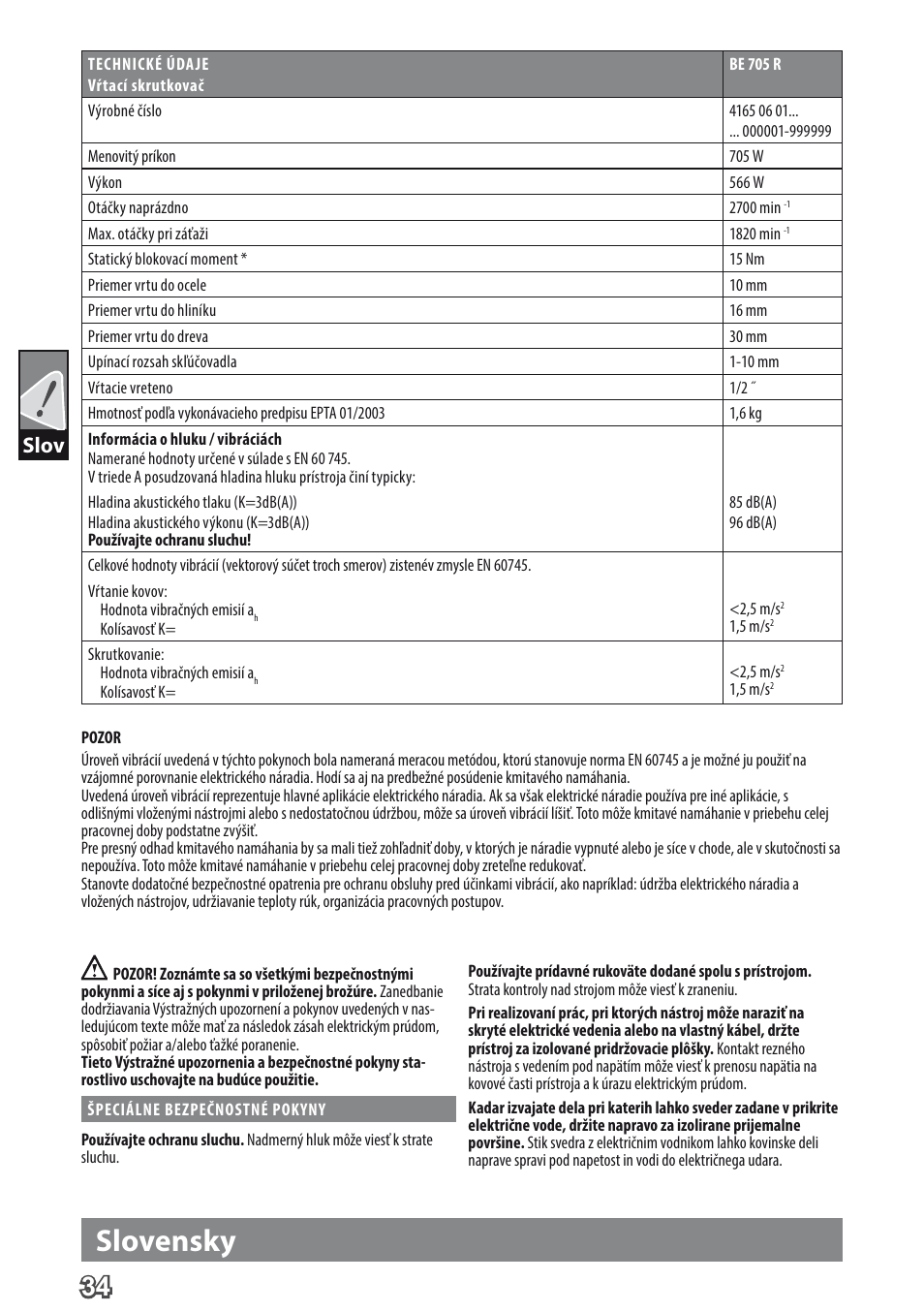 Slovensky, Slov | AEG BE 705 R User Manual | Page 36 / 62