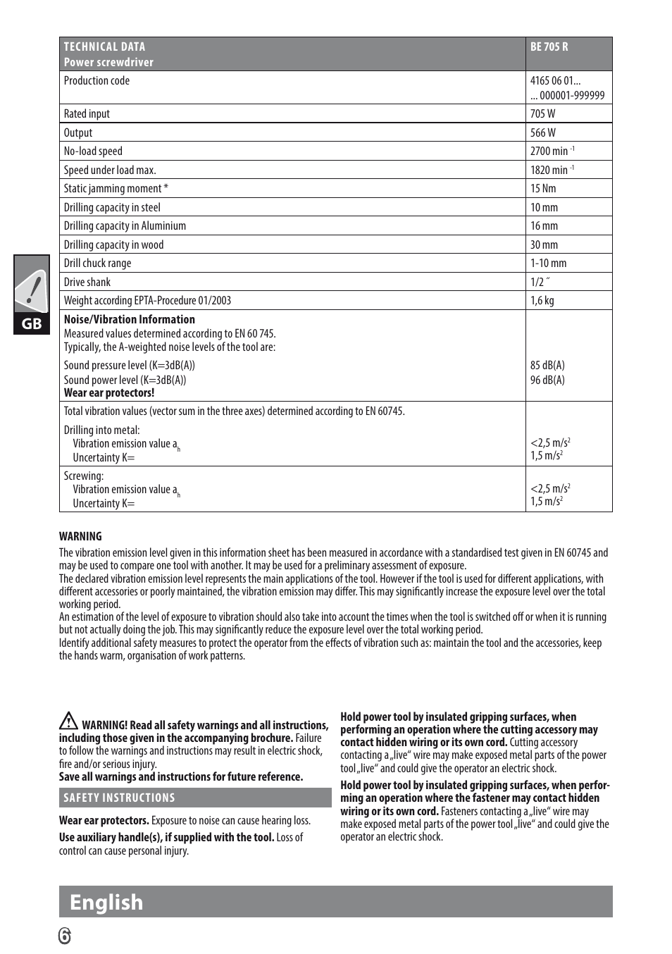 English | AEG BE 705 R User Manual | Page 8 / 62