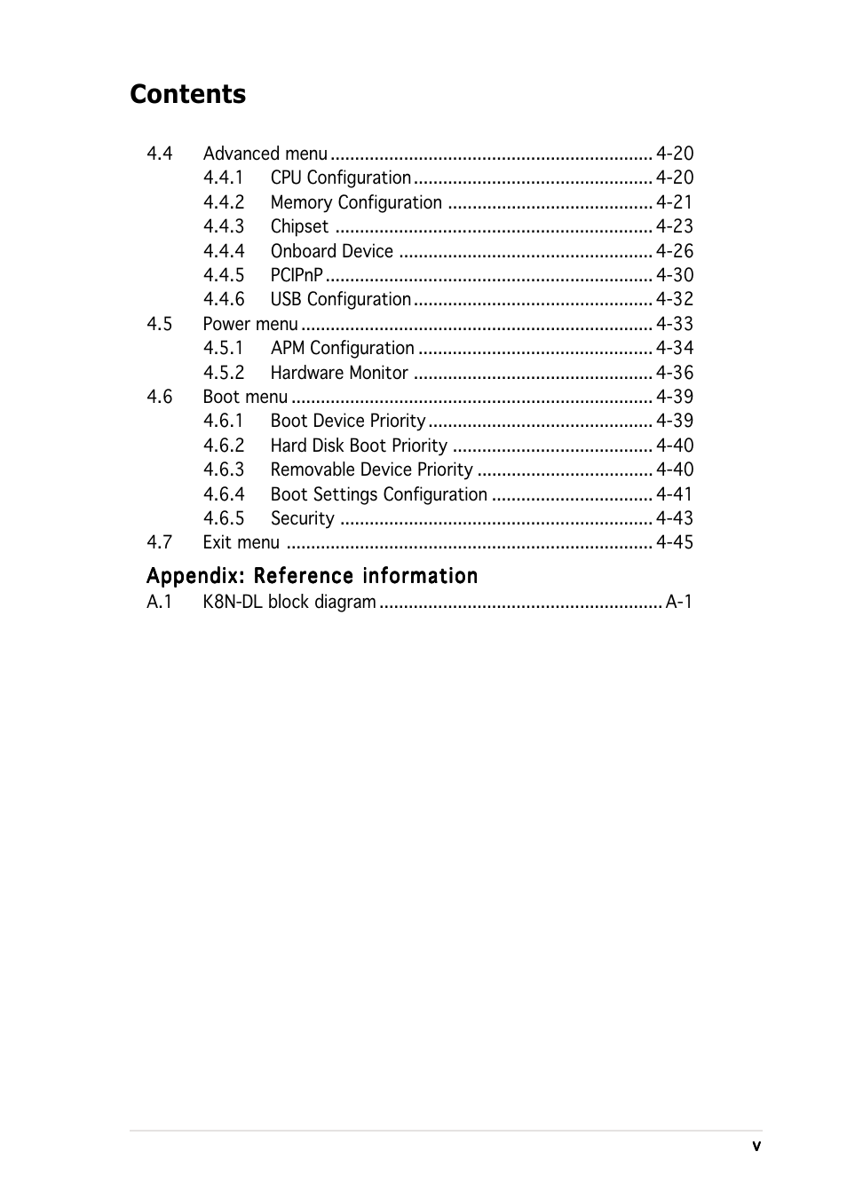 Asus K8N-DL User Manual | Page 5 / 112