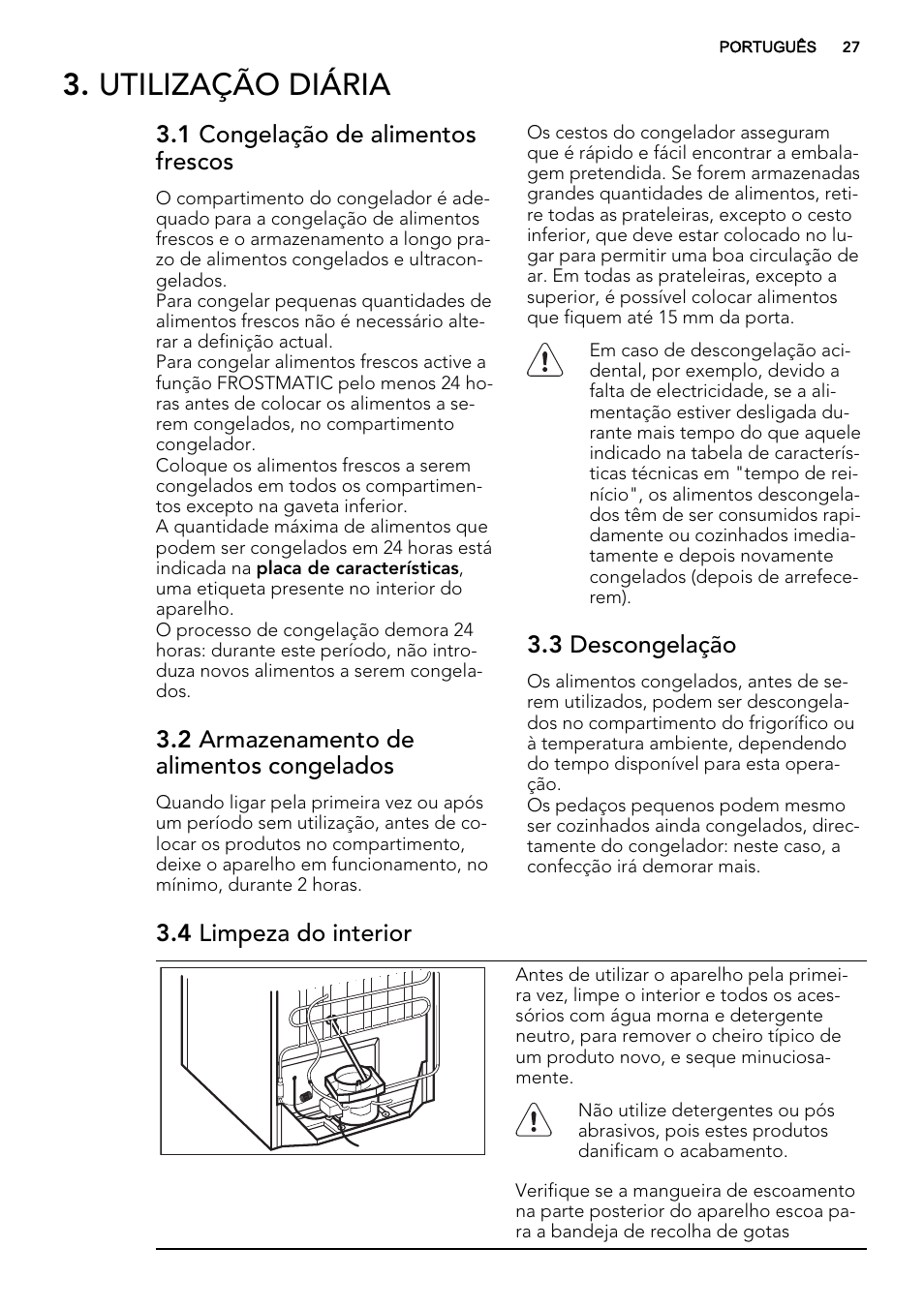 Utilização diária | AEG A82700GNX0 User Manual | Page 27 / 60