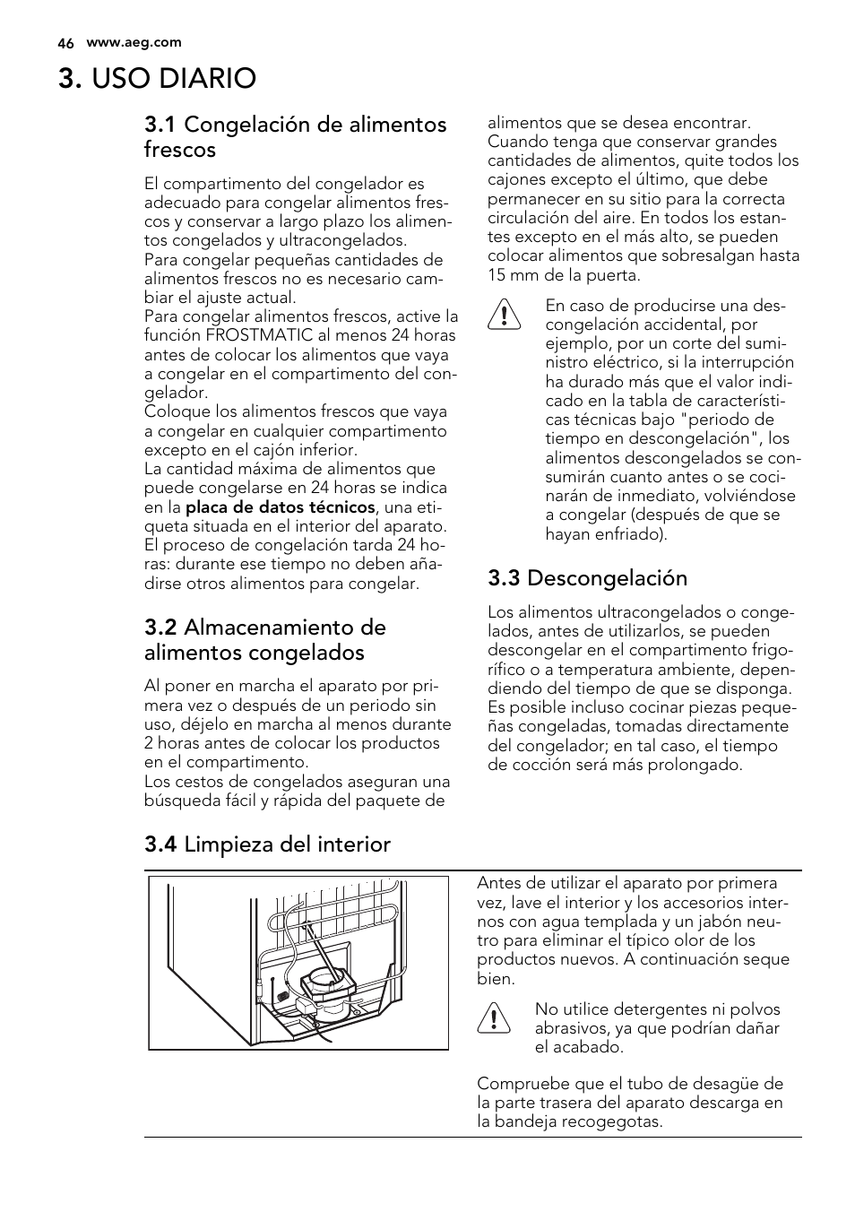 Uso diario | AEG A82700GNX0 User Manual | Page 46 / 60