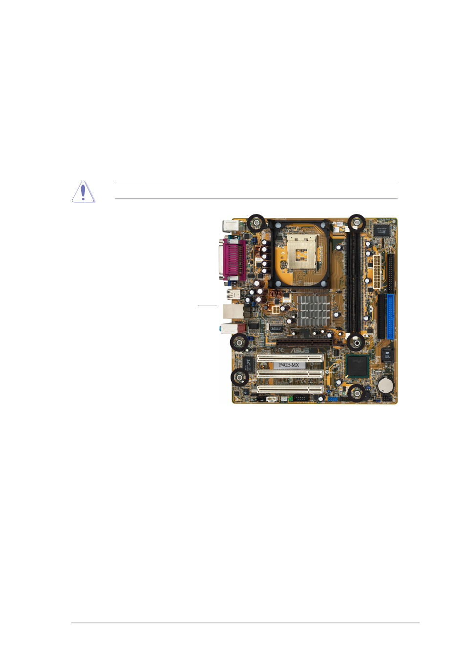 2 placement direction, 3 screw holes | Asus P4GE-MX User Manual | Page 17 / 62