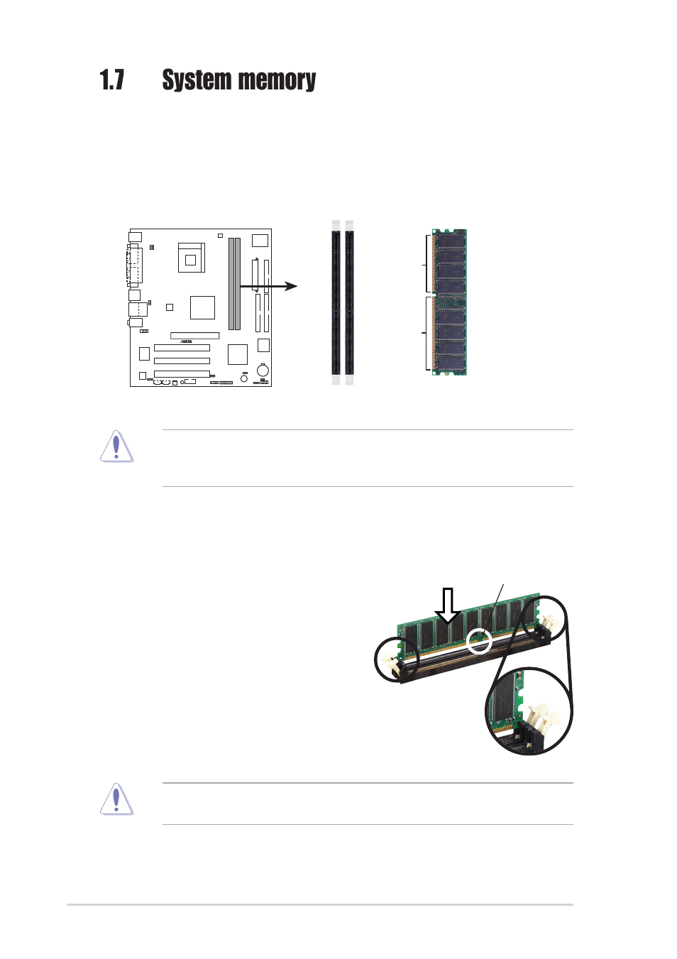 2 installing a dimm, 1 dimm sockets location | Asus P4GE-MX User Manual | Page 20 / 62