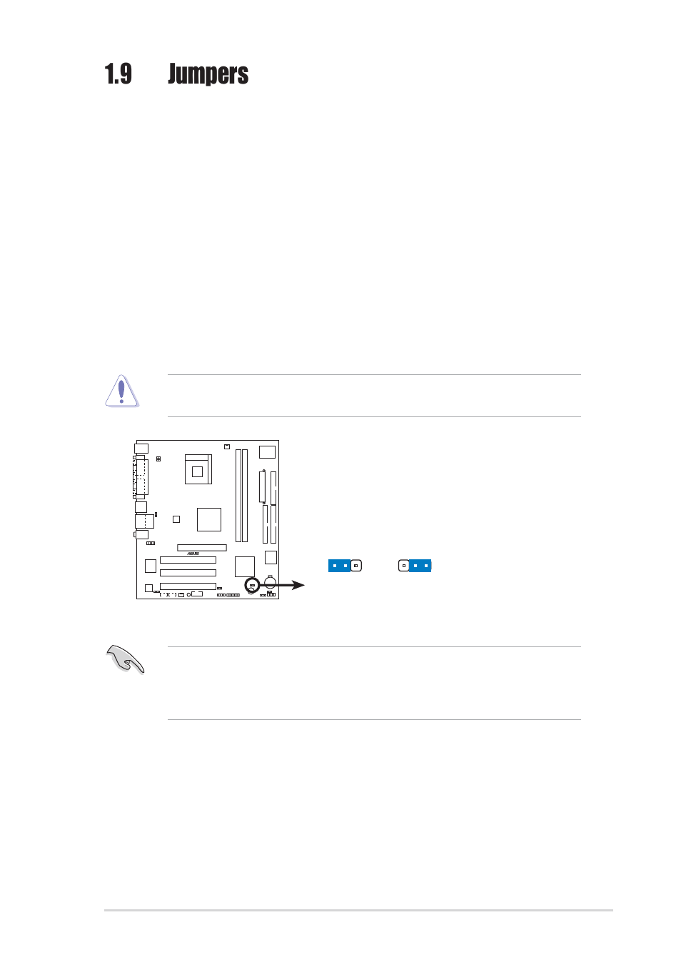 9 jumpers | Asus P4GE-MX User Manual | Page 23 / 62