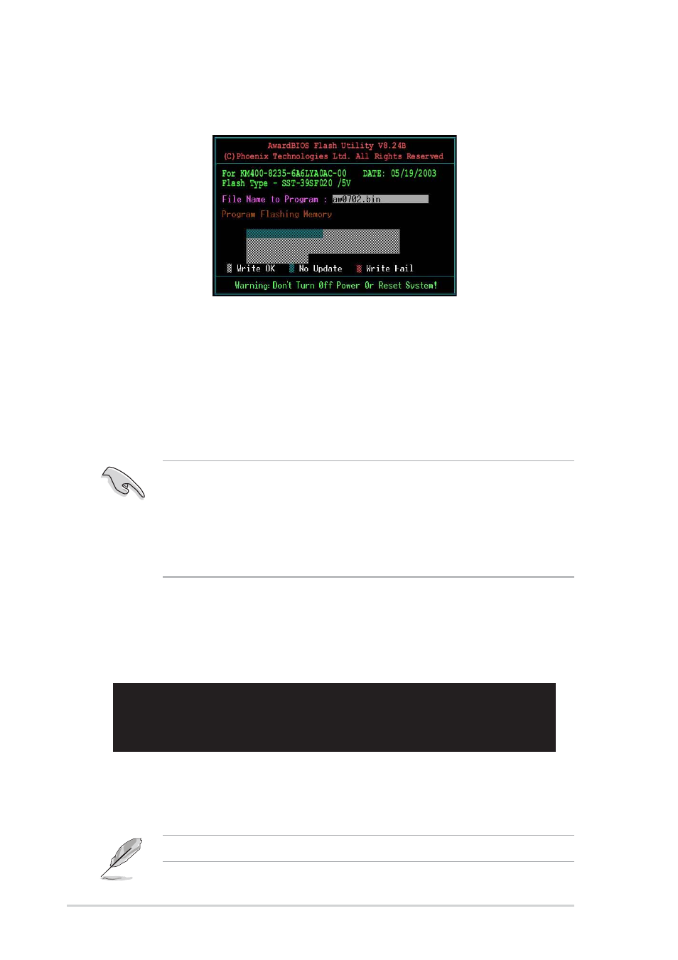 3 recovering the bios with crashfree bios 2 | Asus P4GE-MX User Manual | Page 36 / 62