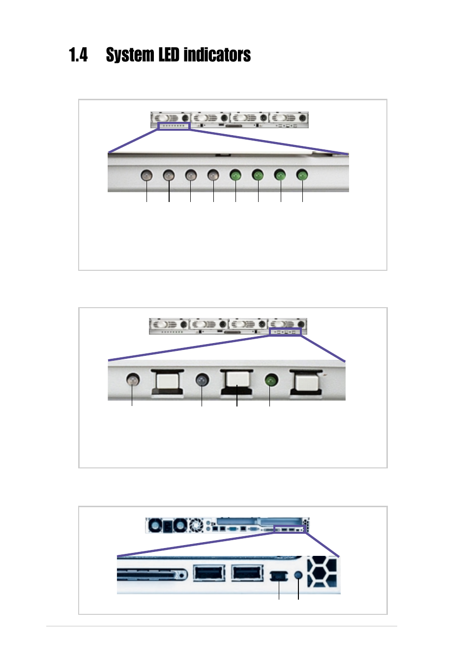 4 system led indicators | Asus AP1600R User Manual | Page 16 / 48