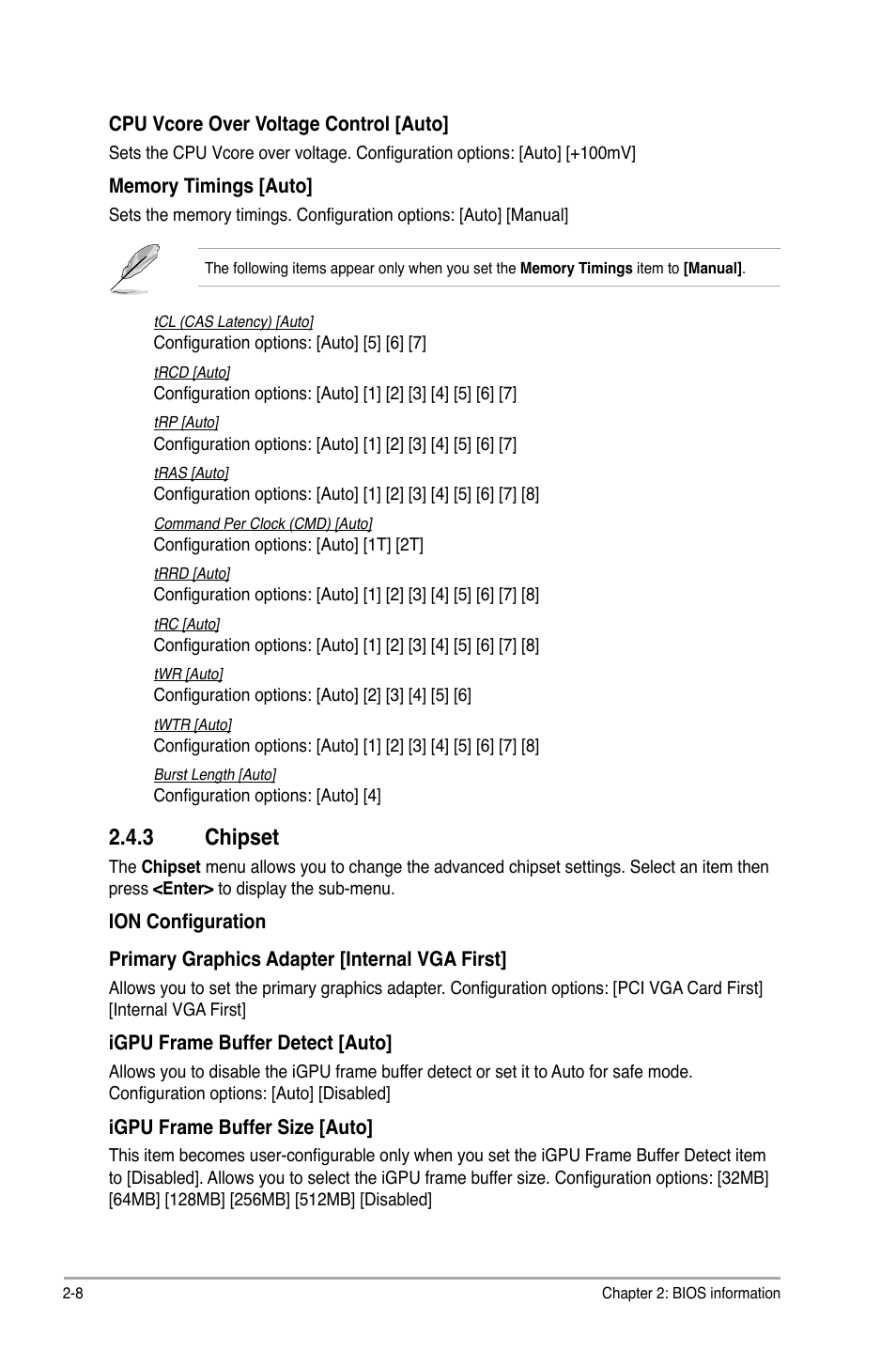 3 chipset, Chipset -8 | Asus AT3N7A-I User Manual | Page 33 / 40