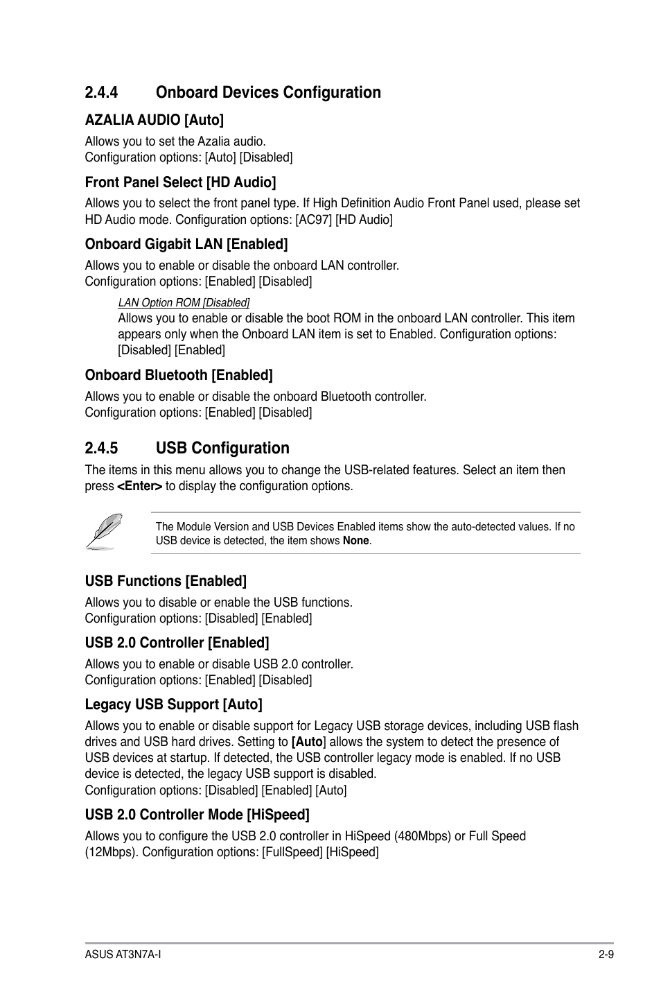 4 onboard devices configuration, 5 usb configuration, Onboard devices configuration -9 | Usb configuration -9 | Asus AT3N7A-I User Manual | Page 34 / 40