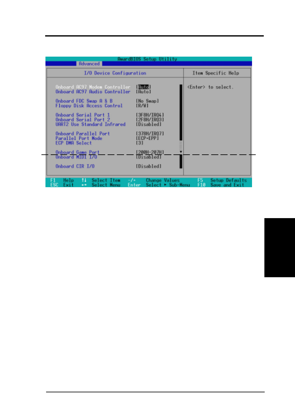 Bios setup, 2 i/o device configuration | Asus 810E User Manual | Page 67 / 136