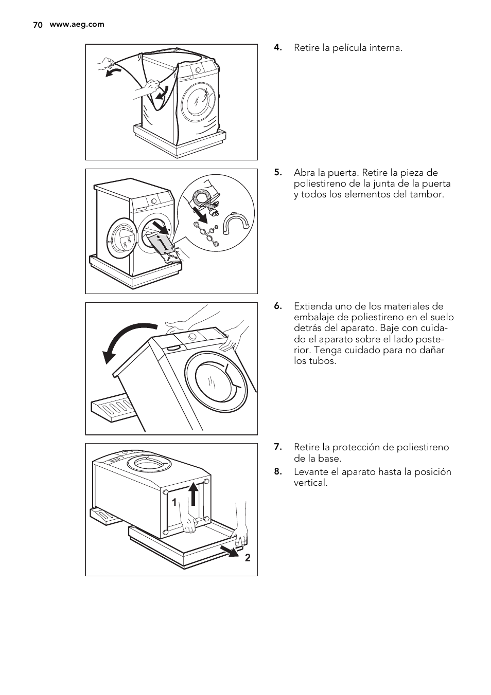 AEG L61470WDBI User Manual | Page 70 / 76