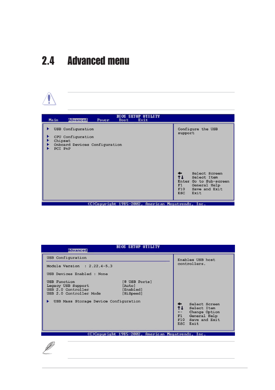 4 advanced menu, 1 usb configuration | Asus P4P800-MX User Manual | Page 51 / 72