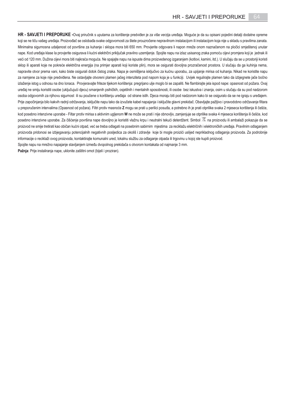 AEG X66163MD10 User Manual | Page 64 / 80