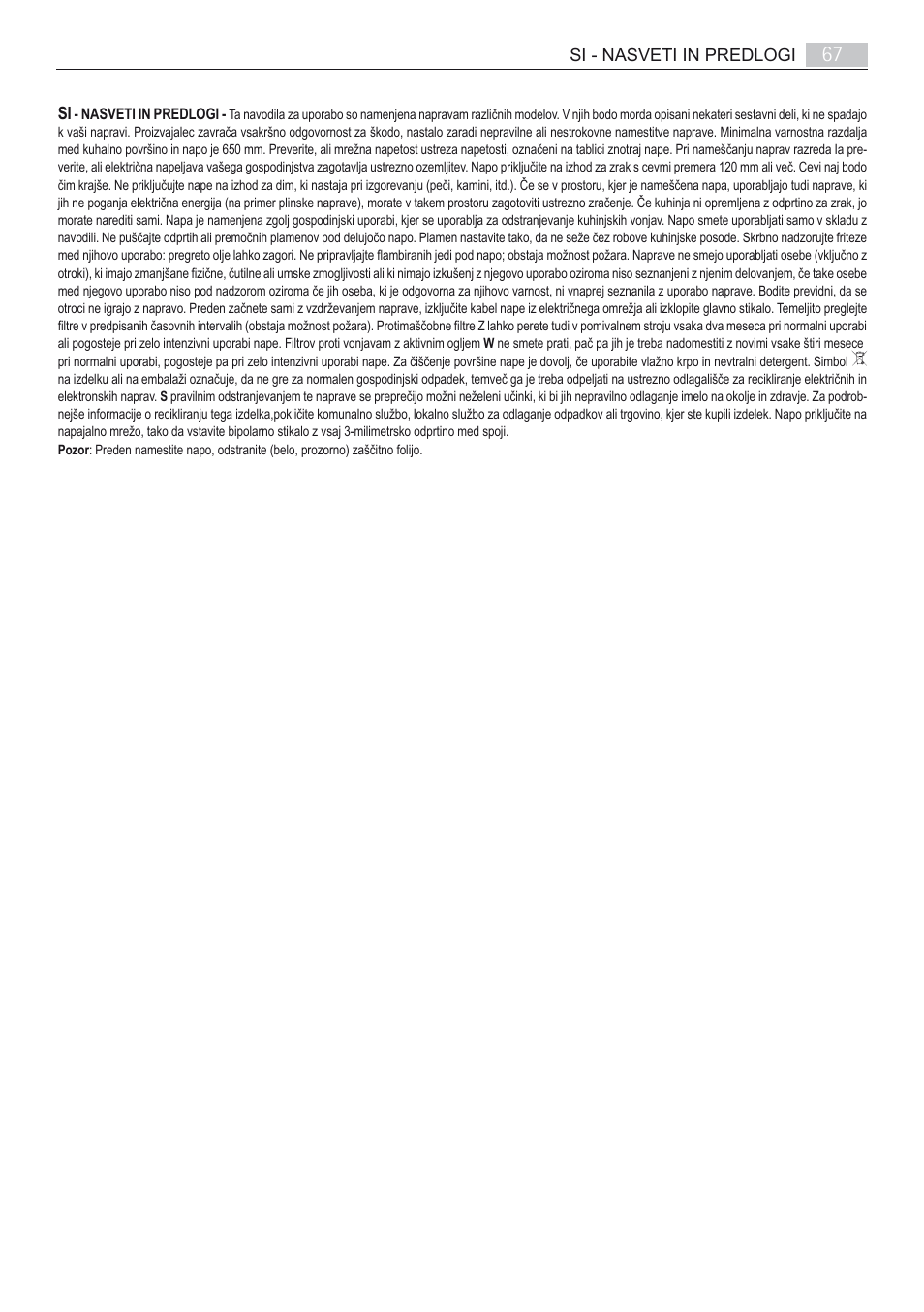 AEG X66163MD10 User Manual | Page 67 / 80